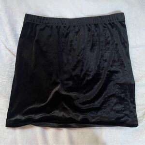 Suede Little Black Skirt